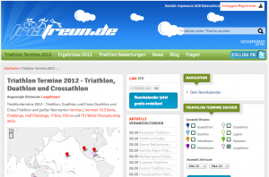 triafreunde.com - overview Triathlon dates